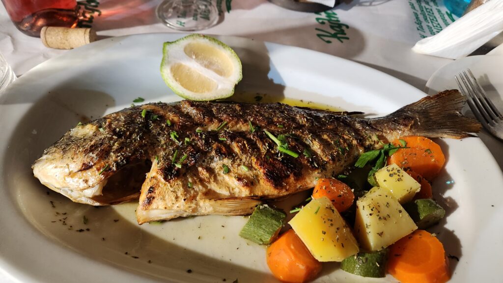 crispy whole dorada athens